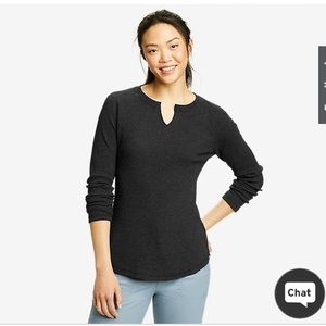 Eddie Bauer long sleeve thermal notch neck tee